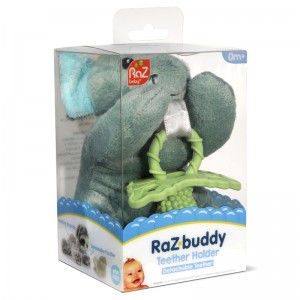 Peluche Dragon + Sujeta Chupete Mordedor Verde RaZbuddy  Alimentacion y Lactancia - La Cesta Mágica