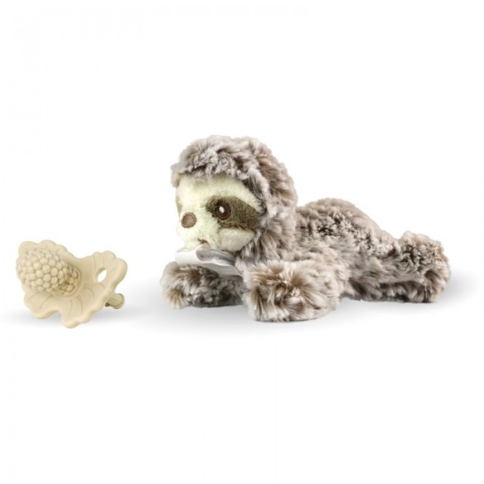 Peluche Perezoso + Sujeta Chupete Mordedor Marrón RaZbuddy  Alimentacion y Lactancia - La Cesta Mágica