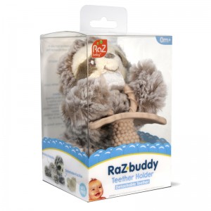 Peluche Perezoso + Sujeta Chupete Mordedor Marrón RaZbuddy  Alimentacion y Lactancia - La Cesta Mágica