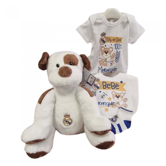 Cesta Bebé Real Madrid Perro  Canastillas para bebes - La Cesta Mágica