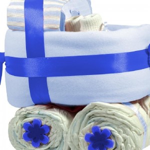 Tarta de Pañales Carrito Niño  Tartas de Pañales - La Cesta Mágica