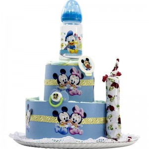 Tarta de Pañales Disney Azul  Tartas de Pañales - La Cesta Mágica