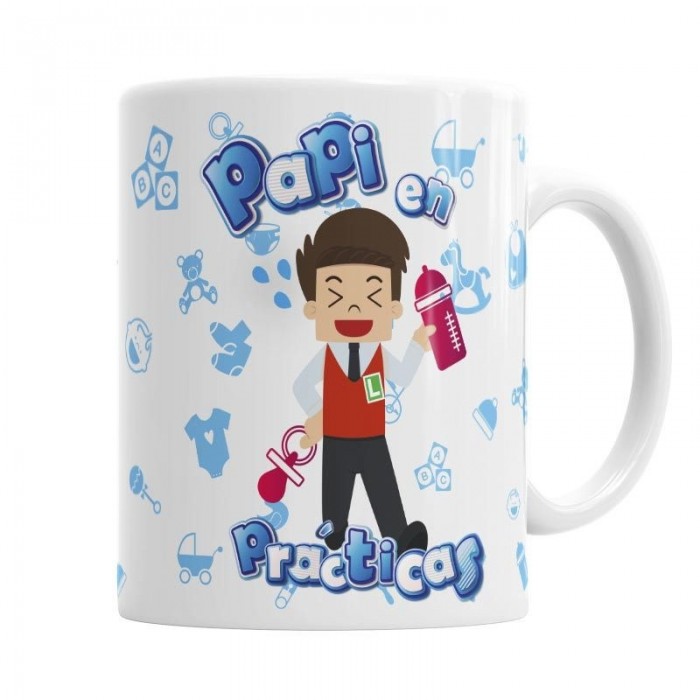 Taza Papá en prácticas  Tazas - La Cesta Mágica