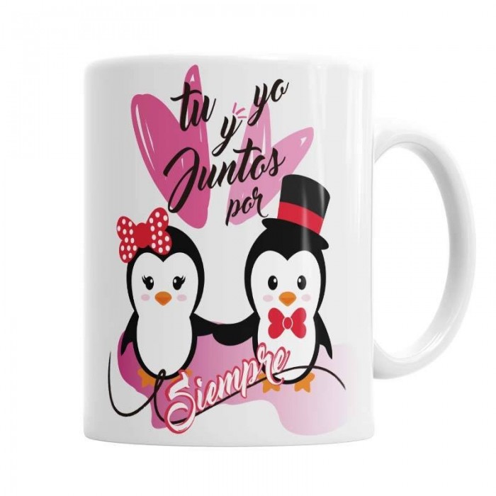 Taza amor Pinguino para Él  Tazas - La Cesta Mágica