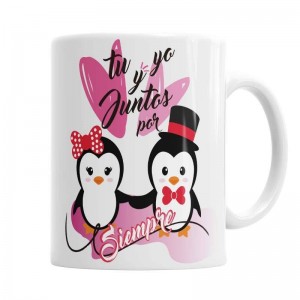 Taza amor Pinguino para Él  Tazas - La Cesta Mágica