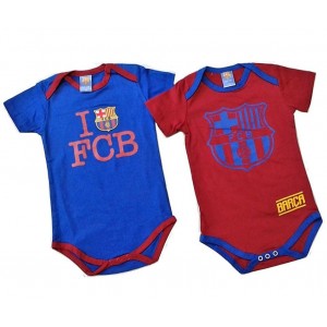 Pack 2 Bodys F. Club Barcelona  Ropa Bebé - La Cesta Mágica