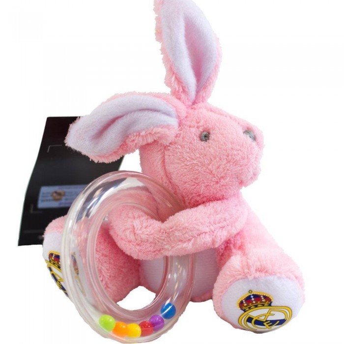 Peluche Sonajero Rosa Real Madrid  Peluches y Mas - La Cesta Mágica
