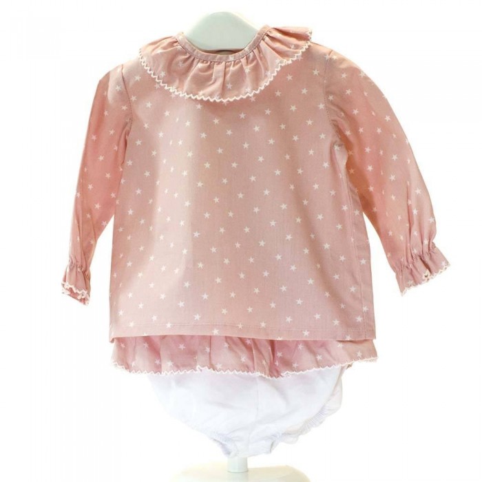 Conjunto Camisa Estrellas y Bombacho Volantes Cha-O  Ropa Bebé - La Cesta Mágica Conjunto Camisa Estrellas y Bombacho Volantes Cha-O  Ropa Bebé - La Cesta Mágica