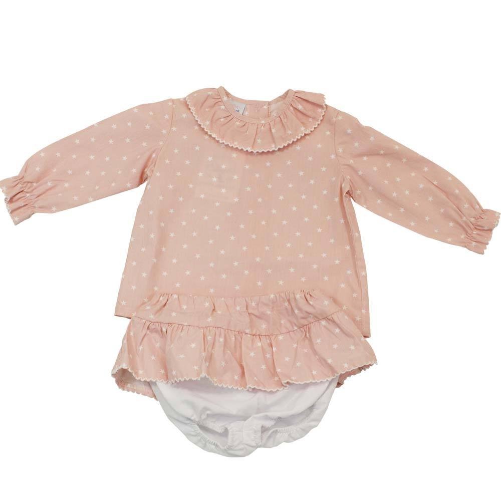 Conjunto Camisa Estrellas y Bombacho Volantes Cha-O  Ropa Bebé - La Cesta Mágica Conjunto Camisa Estrellas y Bombacho Volantes Cha-O  Ropa Bebé - La Cesta Mágica