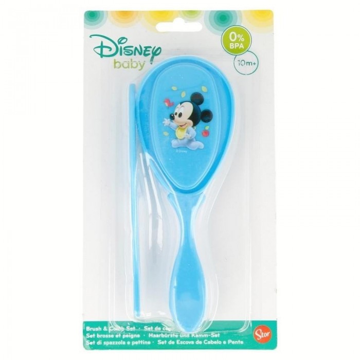 Set Cepillo y Peine Mickey Disney  Para el Baño - La Cesta Mágica