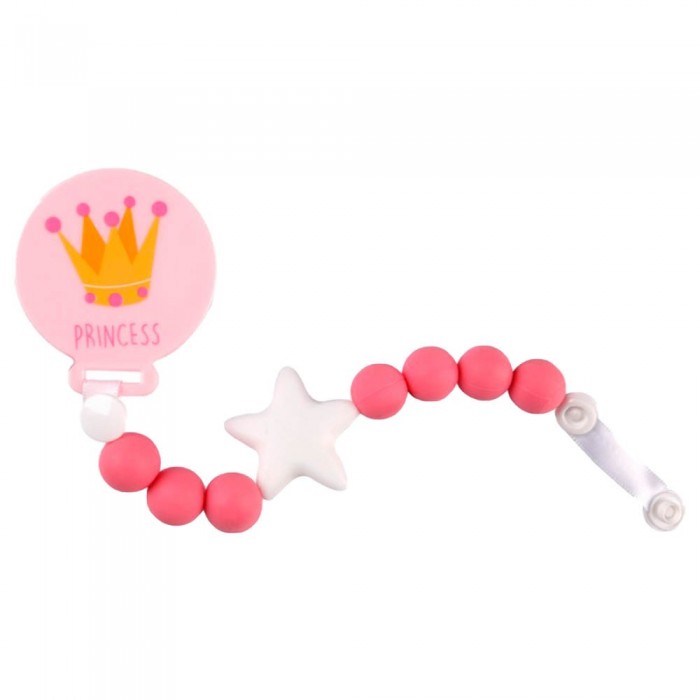 Sujetachupetes de Silicona Princesa Kiokids  Alimentacion y Lactancia - La Cesta Mágica