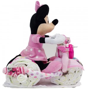 Tarta de Pañales Triciclo Disney Minnie  Tartas de Pañales - La Cesta Mágica