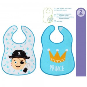 Pack de 2 baberos Principe 3 capas  Alimentacion y Lactancia - La Cesta Mágica