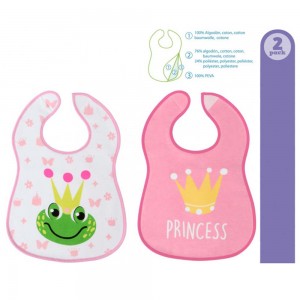 Pack de 2 baberos Princesa 3 capas  Alimentacion y Lactancia - La Cesta Mágica