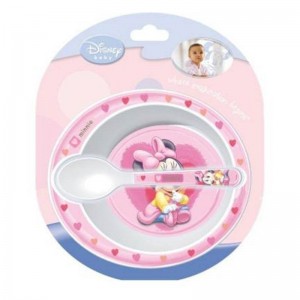 Cuenco con Cuchara Minnie Disney  Alimentacion y Lactancia - La Cesta Mágica