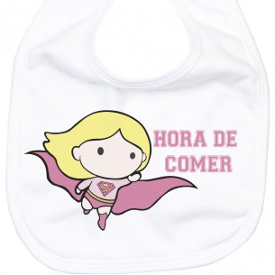 Babero Super Girl  baberos - La Cesta Mágica