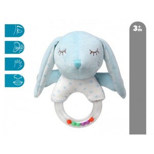 Sonajero Peluche Conejito - Celeste  Peluches y Mas - La Cesta Mágica