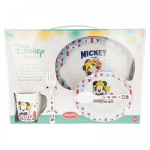 Vajilla Micro 5 piezas Mickey  Alimentacion y Lactancia - La Cesta Mágica