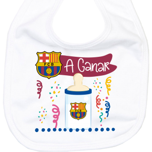 Babero FC Barcelona a ganar  Baberos - La Cesta Mágica