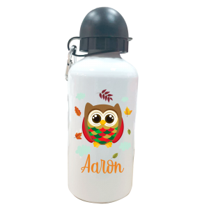 Botella Personalizada Buho  Botellas aluminio - La Cesta Mágica