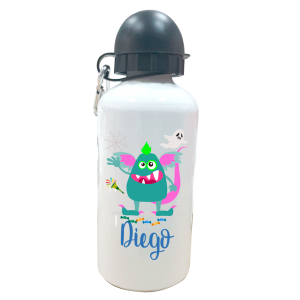 Botella Personalizada Monstruito  Botellas aluminio - La Cesta Mágica