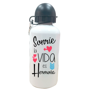 Botella Personalizada Sonríe  Botellas aluminio - La Cesta Mágica
