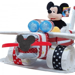 Tarta de Pañales Avión Mickey  Tartas de Pañales - La Cesta Mágica