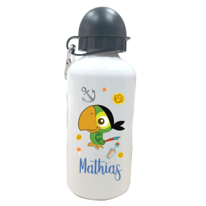 Botella Personalizada Loro  Botellas aluminio - La Cesta Mágica