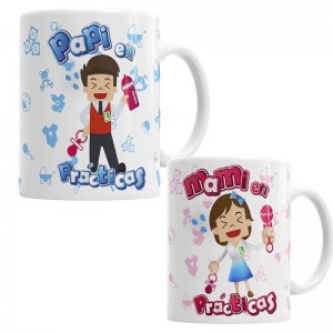 Tazas Papás Primerizos Pack Niña  Tazas - La Cesta Mágica