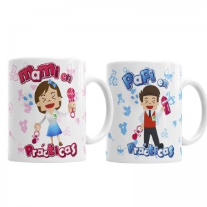 Tazas Papás Primerizos Pack Niña  Tazas - La Cesta Mágica