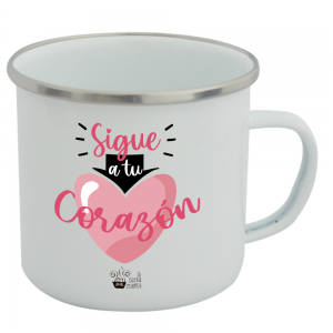 Taza Vintage Sigue a tu Corazón  Tazas Vintage - La Cesta Mágica