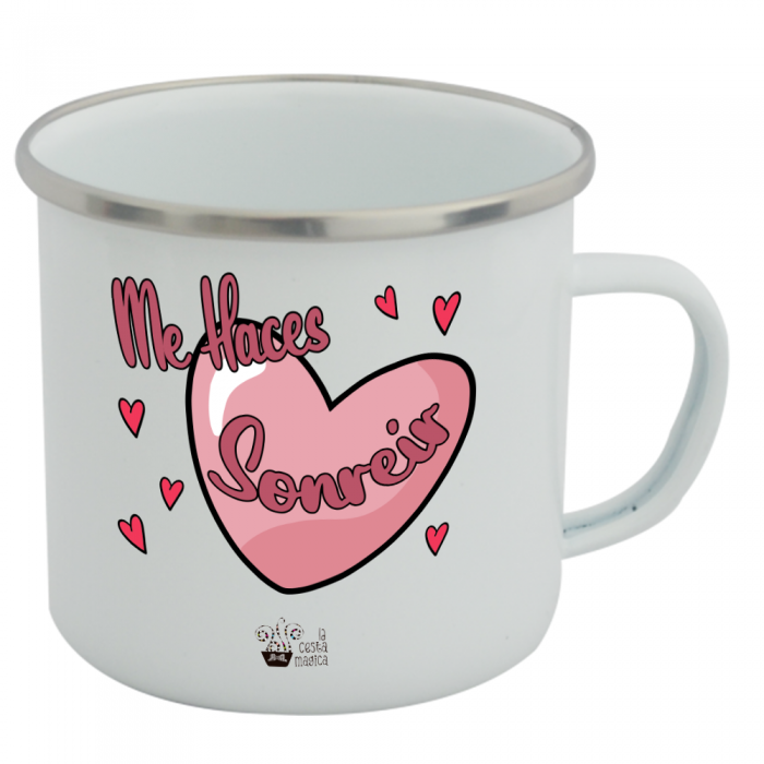 Taza Vintage Me haces Sonreir  Tazas Vintage - La Cesta Mágica