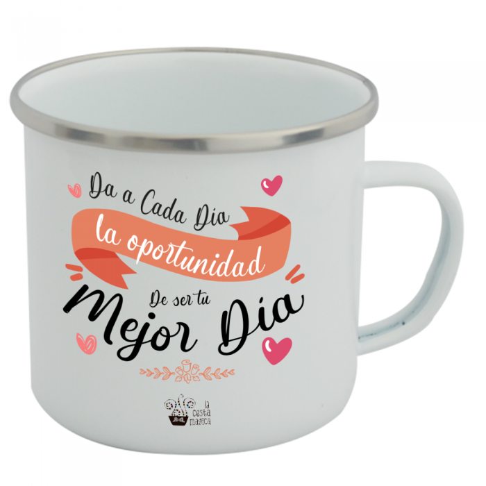 Taza Vintage Da a cada Día  Tazas Vintage - La Cesta Mágica