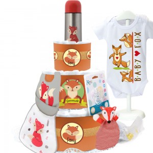 Tarta de Pañales Unisex Foxy - Deluxe  sin stock - La Cesta Mágica