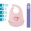 Babero Silicona Corazón Rosa  Alimentacion y Lactancia - La Cesta Mágica